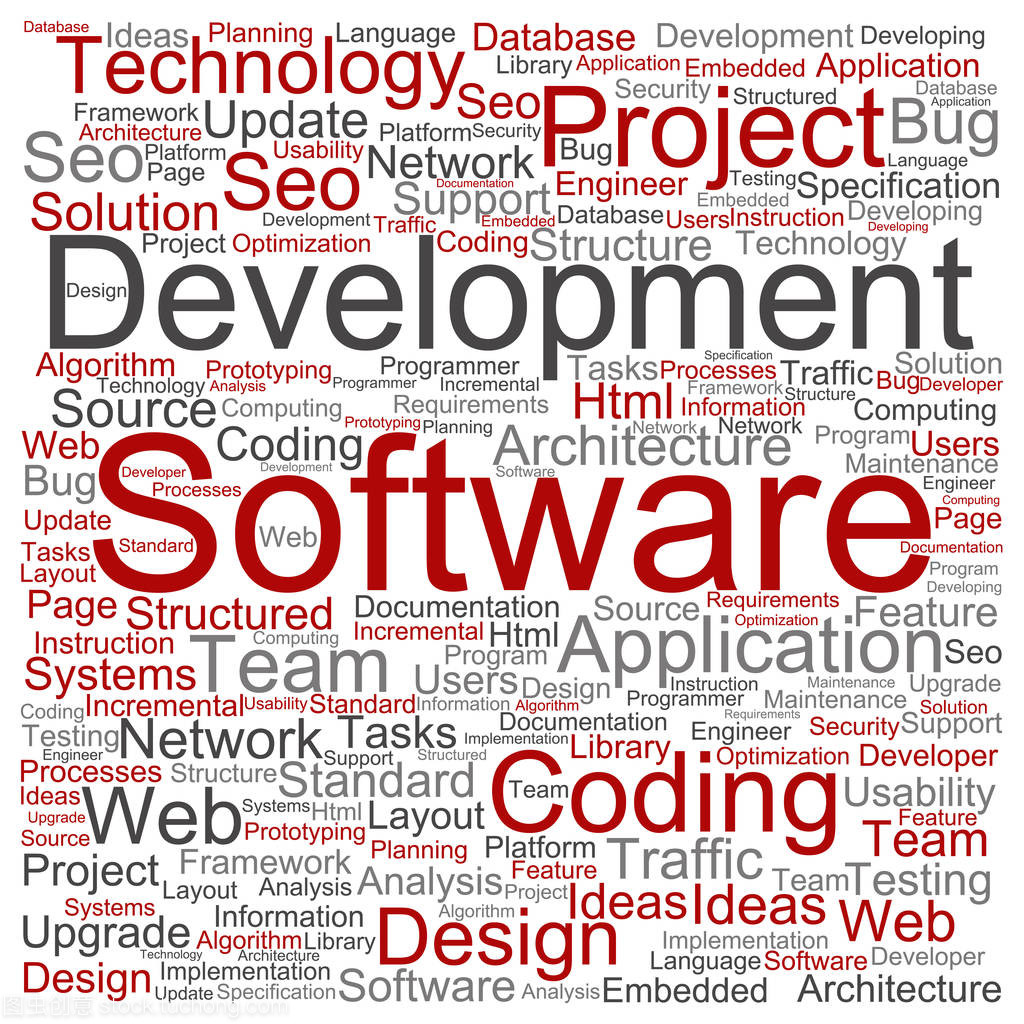 軟件開發詞云
